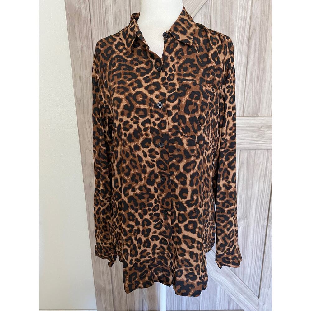 Lord & Taylor Small animal print button down